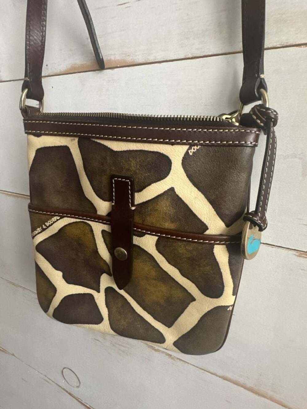 Dooney & Bourke Giraffe Print Leather Crossbody Bag